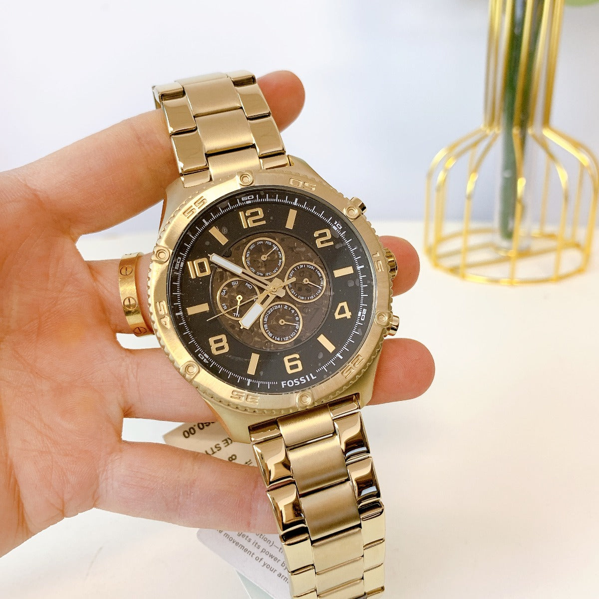 Fossil BQ2667 Brox Automatic Gold-Tone Stainless Steel Watch Fossil BQ2667 Brox Automatic Gold-Tone Stainless Steel Watch